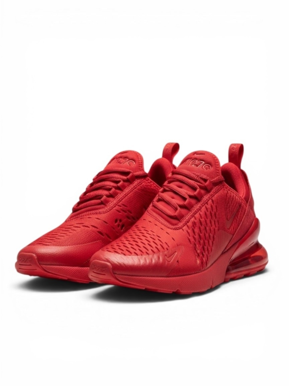 Nike Air Max 270 Triple October Red University Red Sneakers Youth 5Y Womens 6.5 - Picture 1 of 7